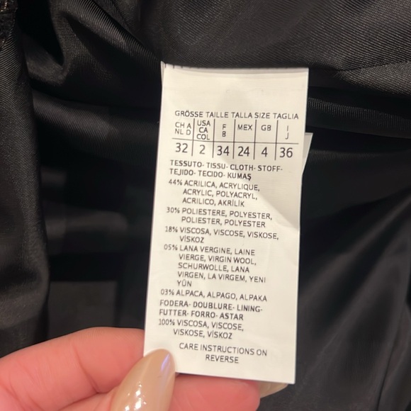 Vintage Max Mara Black Jacquard Wool Coat - Picture 14 of 16